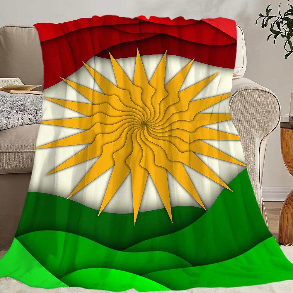 K-KurdistanS Printed Comfortable And Soft Sofa Living Room Bedroom Plush Blanket Suitable For Home Travel And Gifts
