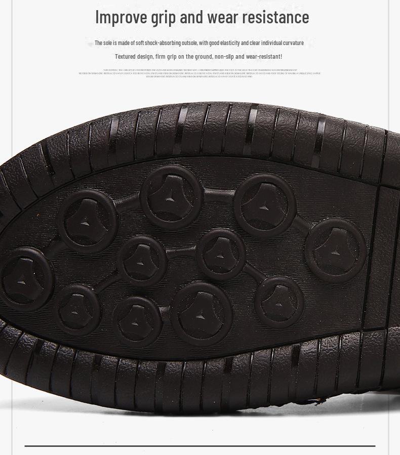Мужские кожаные пляжные сандалии большого размера — модная летняя обувь с декоративными швами, идеально подходящая для повседневной носки на пляже или в городе.
