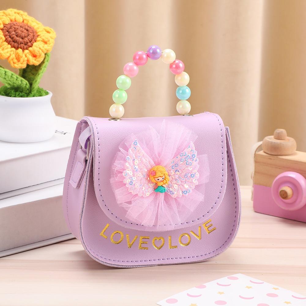Милые цветы Детские сумочки Сумка-мессенджер Милые девочки Жемчужная Блестящая Детская Сумка через плечо Мультяшные Сумки через плечо из ПУ кожи