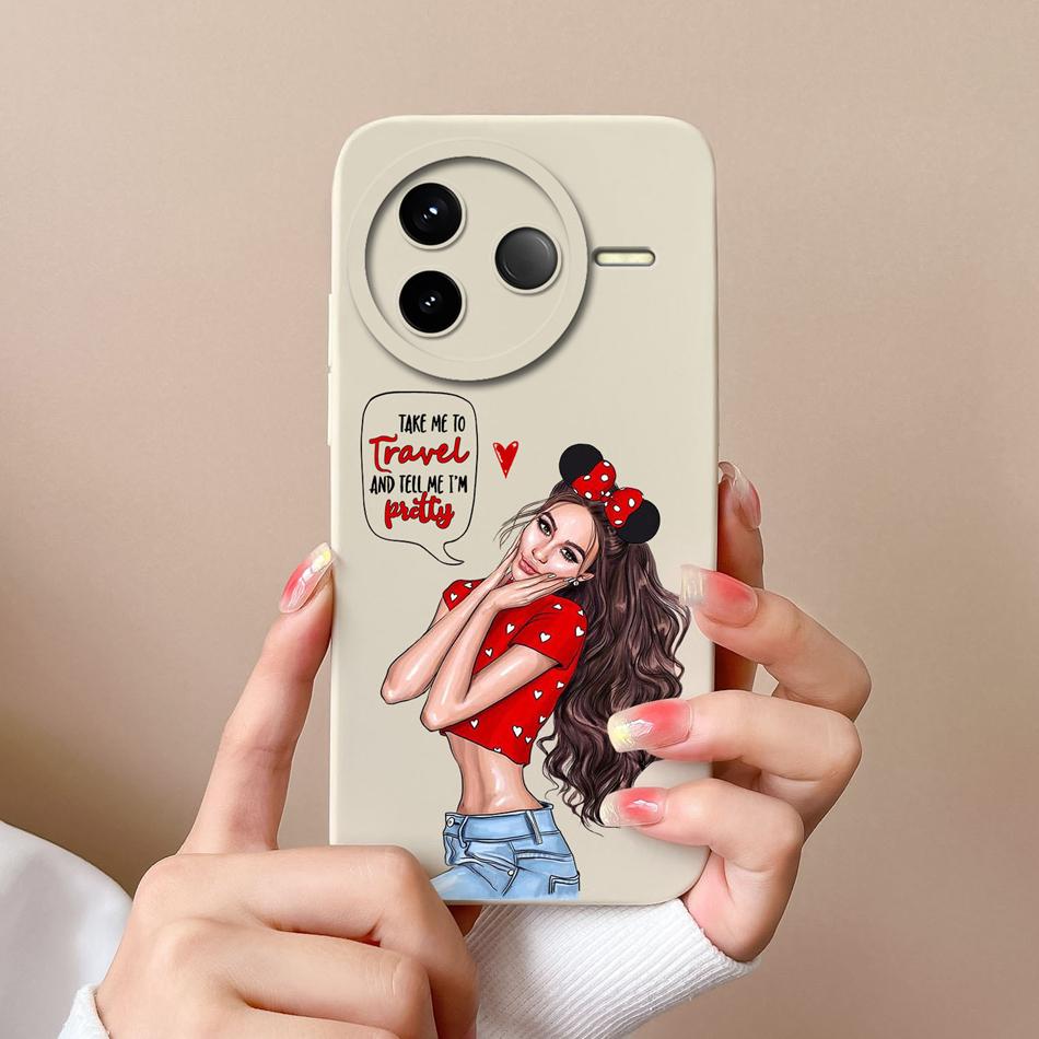 Чехол для телефона Redmi K80 Pro Милый Астронавт Премиум Жидкий Силикон Мягкий Корпус Полная Защита Funda Для RedmiK80 Задняя Крышка