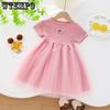 Летнее платье для девочек Сетчатое платье принцессы Детское платье темперамента Платье для девочек