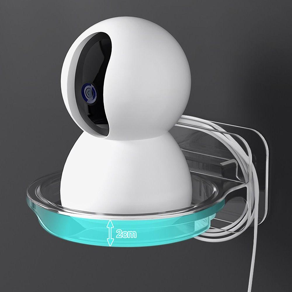 White Clear Camera Bracket Punch-Free Router Holder Set-Top Box Bracket for Home Universal