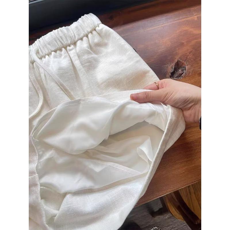 Men Old Money Style Summer Thin Straight Casual Beach Knee Length Shorts