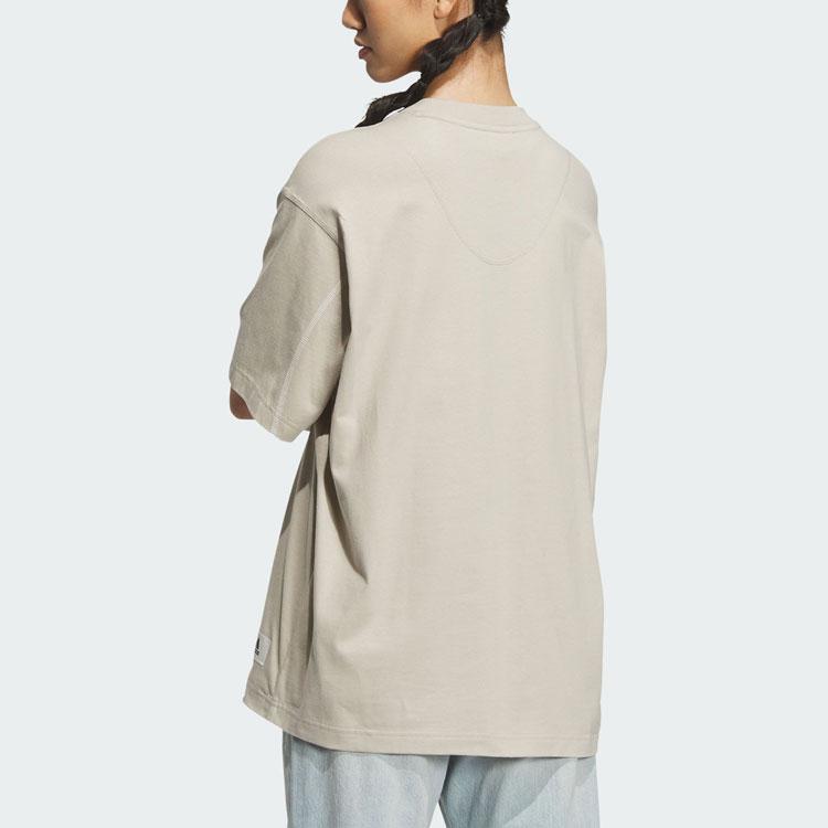 adidas Спортивная футболка с рисунком Lounge унисекс, бежевый IP4978