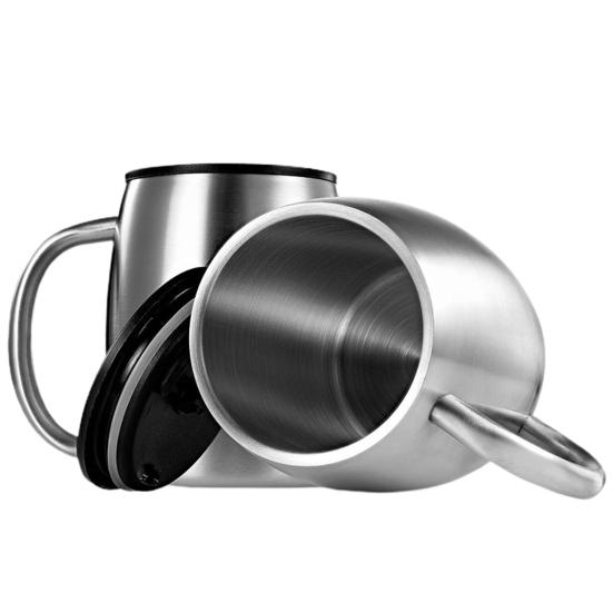 Изолированная кружка Yousheng, прочная, для питья воды, из нержавеющей стали, для сохранения тепла, с поворотным механизмом, большая емкость, пивная кружка для бара