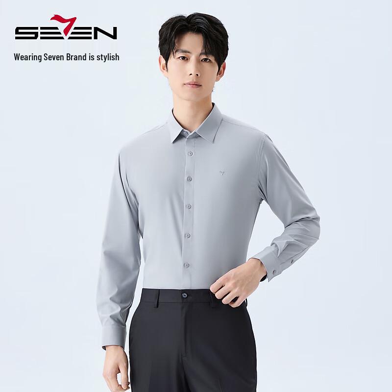 Septwolves Men's Modal Blend Business Long-Sleeve Shirt