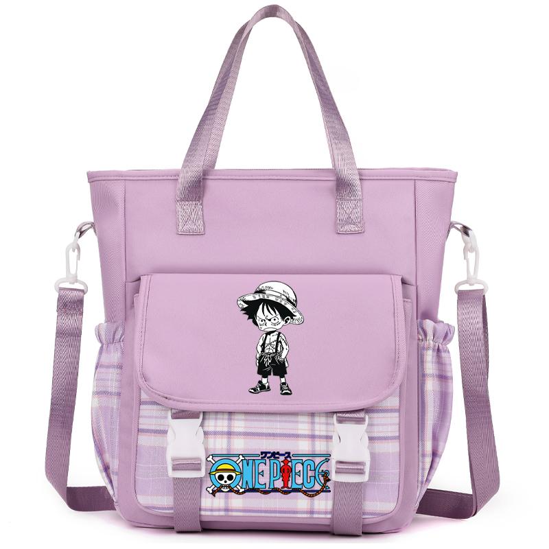 Аниме One Piece Дышащая компьютерная сумка женская сумка через плечо Милая сумка-мессенджер для подростков девочек и мальчиков школьная сумка женская повседневная моющаяся сумка