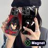 Akame Kurome Glass MagSafe Mobile Phone Case for iPhone 17 16 15 14 13 12 11 Air Pro Max Plus Mini Colorful Cover
