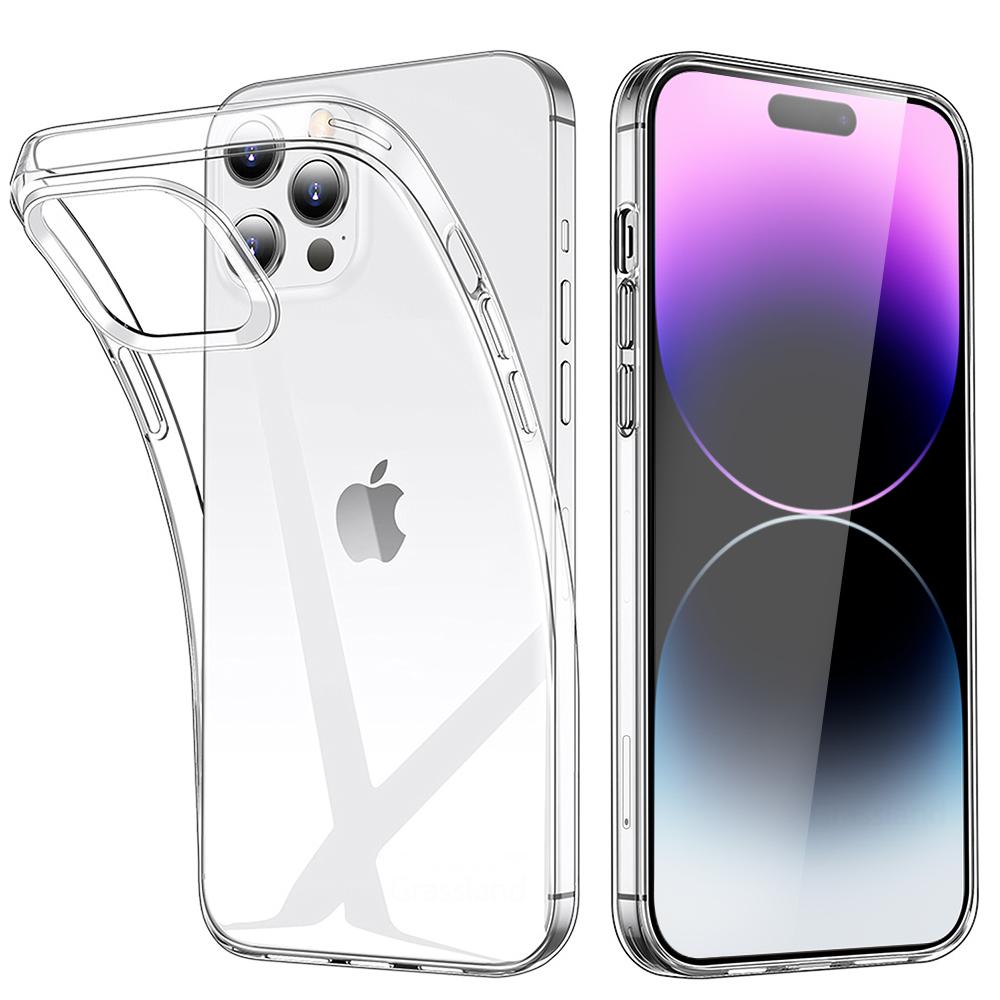 Прозрачный чехол для телефона для iPhone 15 16 11 12 13 14 Pro Max Plus Мягкий ТПУ Силикон для iPhone X XS Max XR Задняя крышка Прозрачный чехол