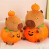 Creative Pumpkin Capybara Doll Plush Toy Cute Capybara Doll Children's Soothing Ragdoll Halloween Gift