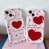 Модный чехол для телефона из мягкого ТПУ с красным узором любви для iPhone Samsung Vivo Xiaomi Oppo