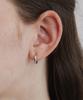 Татьяна (Серебро 925 пробы) Изящные серьги-кольца с подвесками Ec3111