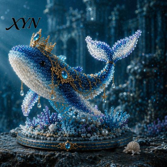 Набор животных из хрустальных бусин Мифический Океан DIY для начинающих, 3D-изготовление из бисера с инструкциями, Уникальные дизайны морских существ, Бусины и схема