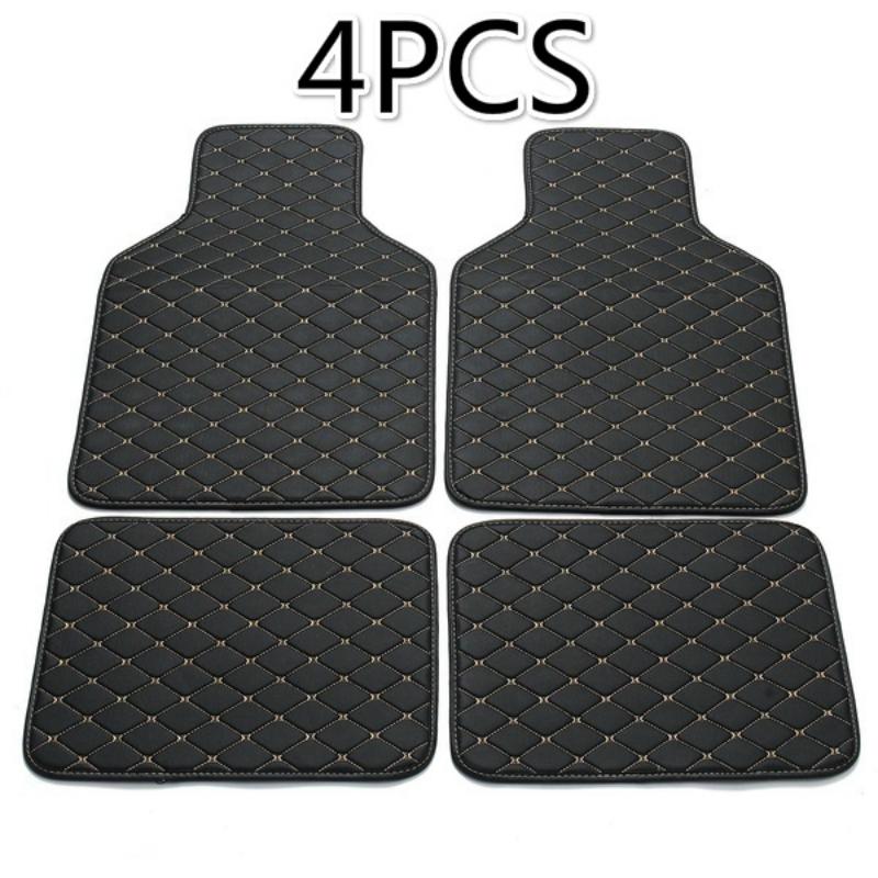 Auto Floor Leather Carpet Liner Waterproof/Dustproof /Skidproof Mat Pad Universal Car Floor Mats Front  Rear Carpet Mat Waterproof Dustproof Skidproof