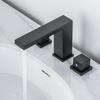 3 Hole Basin Taps, Bathroom Basin Mixer Tap Brass Cold and Hot Water Split Bathroom Basin Taps-Black Efficency