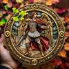 2d Flat 20*20cm, Angel Warrior, Mythological Warrior Wooden Wall Art Decorative Sign Plaque, Traditional Style, for Home, Kitchen, Bedroom, Bar.