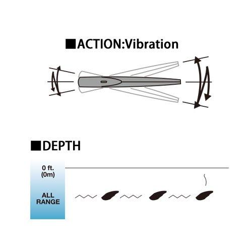 Приманка Вибрация Ратлин Вайб 65мм GSGL 17г Синежаберник Ловля Басса Шимми Падение YO-ZURI Вес R1160-GSGL-Ghost