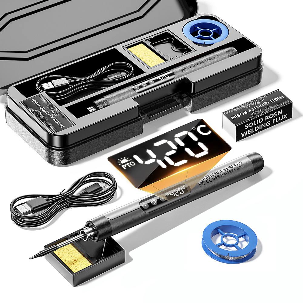 Цифровой дисплей, мини-паяльное устройство с USB-портом, портативный бытовой интерфейс типа C, аккумулятор 800 мАч, регулируемая температура