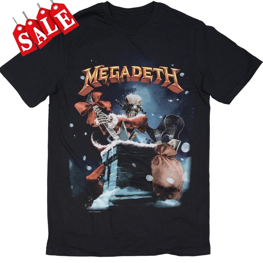 Рождественский подарок Группа Megadeth Подарок Смешная Унисекс S-235XL 24D476 Унисекс Футболка