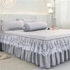 2024 New Luxury Lace Bed Skirt Mattress Cover 3PCS Bed Sheet With 2 Pillowcases Bedspread Fitted Sheet Bedding Set