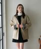 DEHEVE Check Sleeve Work Jacket [Beige]
