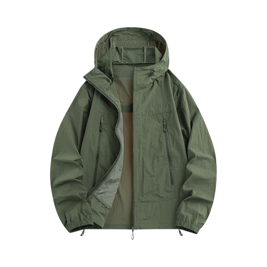 Легкая куртка с капюшоном для пар, модная, солнцезащитная, на полной молнии, дышащая, удобная толстовка, верхняя одежда для спорта на открытом воздухе