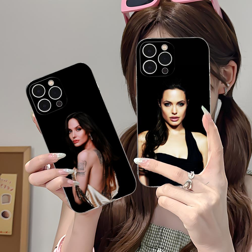 Angel Jolie Mobile Cell Phone Case for iPhone 17 16 15 14 13 12 11 X XR XS Air Pro Max Plus Mini Clear Colorful Cover Luxury