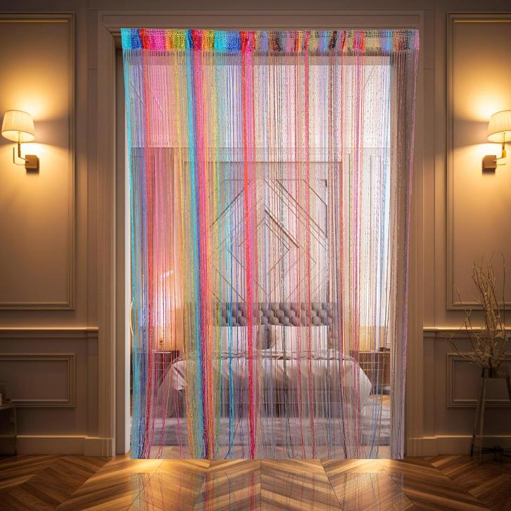 Аве Сплит Декоративная Дверная Нитяная Штора Настенная Панель Бахрома Оконная Панель Драпировки Разделитель Комнаты Жалюзи Разделитель Кисточка Ширма Дом 100см*200см