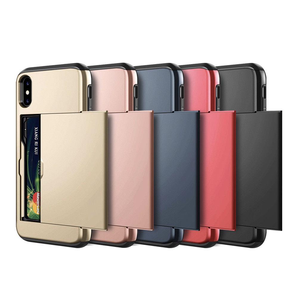 Чехол-слайдер Armor с карманом для карт для 16 15 14 13 12 Pro 11 11Pro Max Держатель для карт Крышка 16 Pro Max X XS Max XR Fundas Capa