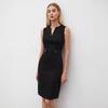 Женское весенне-летнее простое модное пригородное платье без рукавов с V-образным вырезом