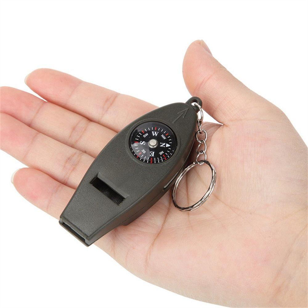 Compass Survival Whistle 4 in 1 Outdoor Whistle Safety Emergency Whistle Fishing Hiking