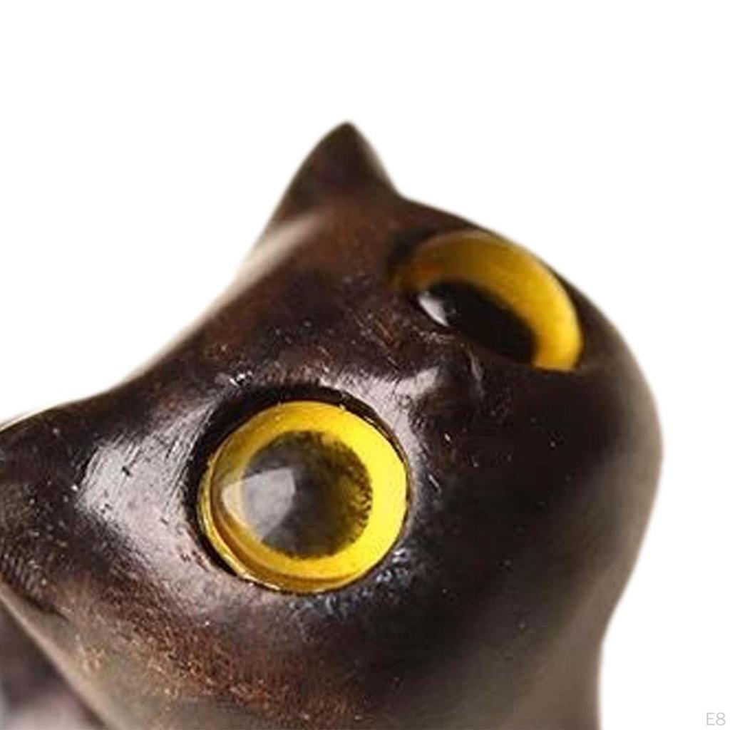 Статуя кошки, деревянная фигурка, произведение искусства, украшение, подарок, скульптура котенка, украшение для кабинета, новоселье