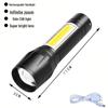 Portable Multifunctional COB LED Flashlight: USB Rechargeable, Mini Size, Bright Outdoor Work Light