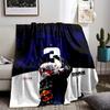 "Racing Figure Silhouette with Bold Number -Flannel blanket for bedroom, living room, sofa, and nap"