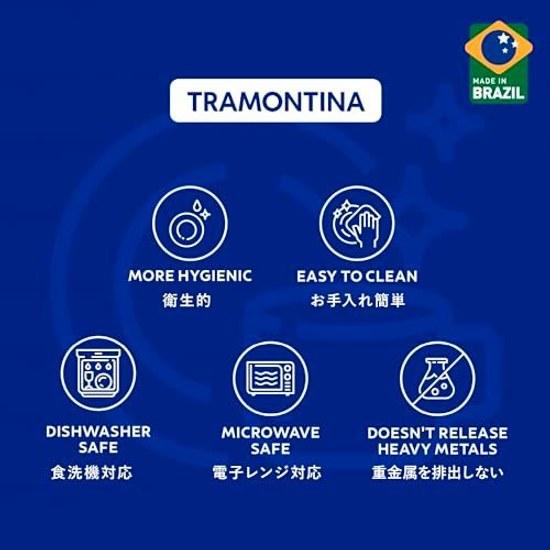 Тарелка для десерта Tramontina Fullorita светло-голубая 21 см с ободком узор флюорит фарфор подходит для микроволновой печи посудомоечной машины простая стильная прочная сделано Бразилия 96880