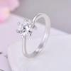 Popular Six-Prong Austrian Crystal Zircon Ring - Elegant Zircon Diamond Gift for Women