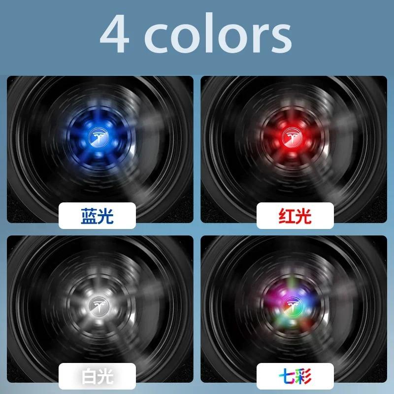 4PC/Set 57mm floating wheel hub cover suitable for Tesla Model 3/S/X, magnetic levitation center cover wheel hub logo