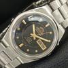 ОРИГИНАЛЬНЫЕ ВИНТАЖНЫЕ ЯПОНСКИЕ МУЖСКИЕ ЧАСЫ ORIENT CRYSTAL АВТОМАТИЧЕСКИЕ С ЧЕРНЫМ ЦИФЕРБЛАТОМ a706966-1
