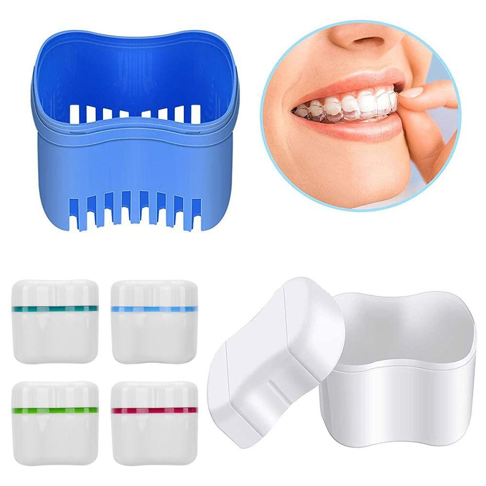 Multiple Colors Retainer Case Plastic Dental Retainer Box Denture Tray Box  Women Men