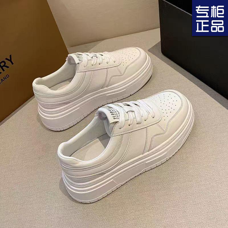 Spring and Autumn New 2024 Niche Original Platform White Shoes Female Explosion Student Versatile Sports Shoes Board Shoes Tide