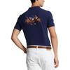 Поло Ralph Lauren с принтом логотипа, повседневная футболка-поло с коротким рукавом для мужчин, поло, темно-синий 710935534002