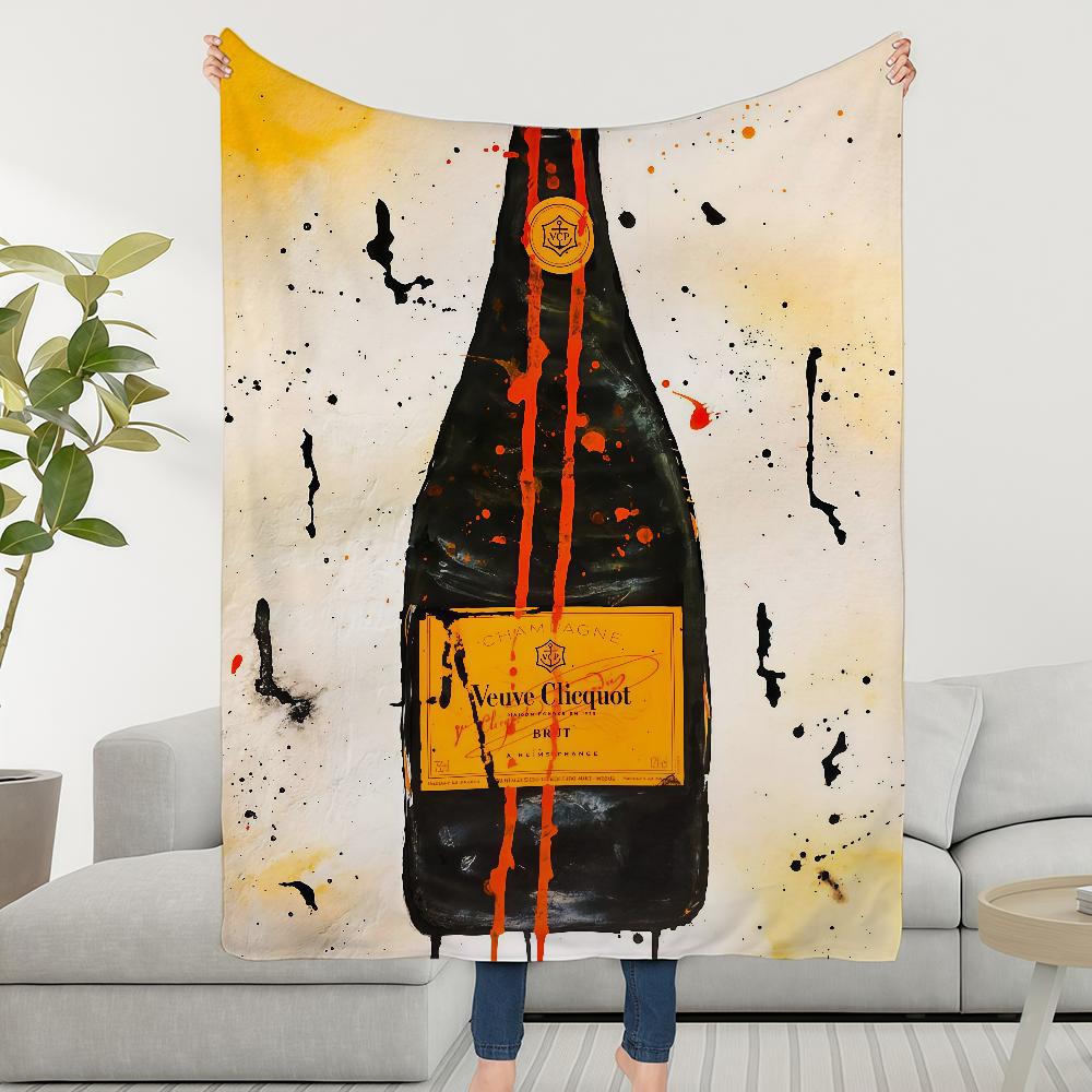 Плед-покрывало Super C-ClicquotS-ES Уютный Плюшевый V-VeuveS-ES Гостиная Логотип Диван-кровать Детские Подарки на День Рождения