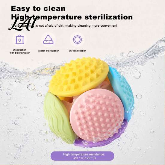 Grip Training Textured Ball Detachable Silicone Sensory Toy Mini Educational Toys for Babies Tactile Stimulation Stress Relief Colorful Toy