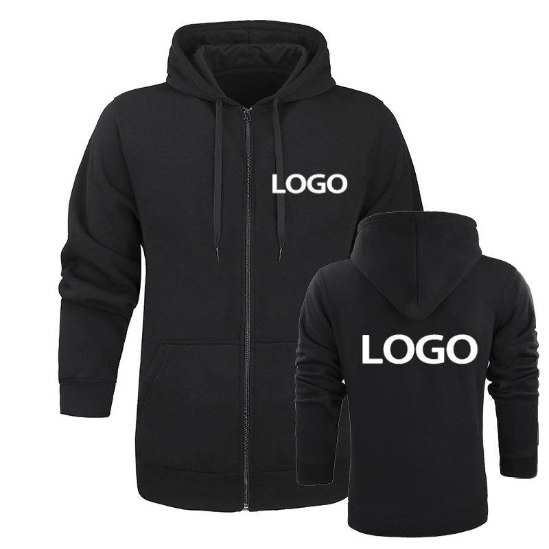Custom Printed DIY03 Men's and Women's Zip Hoodies Spring Autumn Loose Casual Long Sleeve Pullover Sweatshirts Trendy