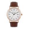 Городские кварцевые мужские часы с кожаным ремешком и белым циферблатом HB611251PG