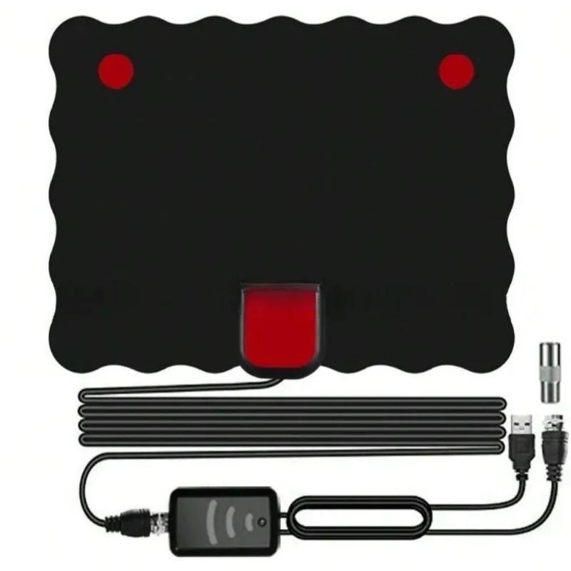 4K Высокий коэффициент усиления HD ТВ DTV Бокс Цифровая ТВ антенна Вилка ЕС Усилитель Активная комнатная антенна HD Плоский дизайн С усилителем сигнала