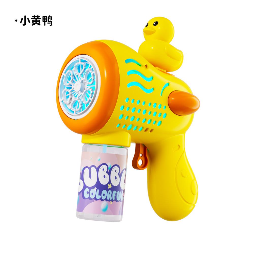 6 Hole Internet Popular Electric Night Market Bubble Gun Gatling Bubble Stick Children's Automatic Bubble Machine Toy