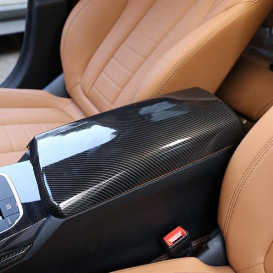 ABS Carbon Armrest Box Panel Cover Handrest Trim For BMW 3 Series G20 -