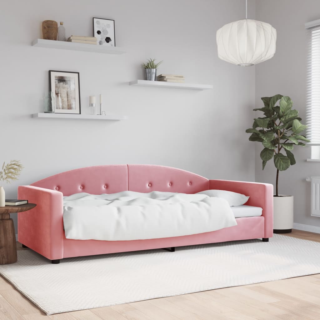Daybed Pink 90x200 cm Velvet