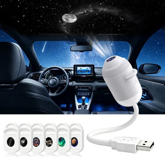 Huaqianguhh USB Проекторная Лампа, Ночник Звездное Небо с Четким Изображением и Регулируемой Яркостью, Сенсорное Управление 2-в-1 Звезда для Дома Путешествий